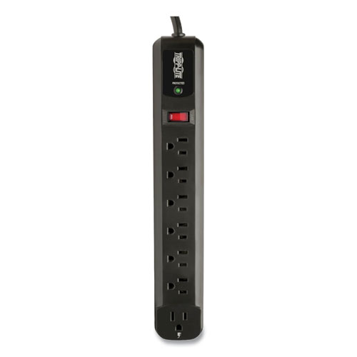 Picture of Protect It! Surge Protector, 7 AC Outlets, 4 ft Cord, 1,080 J, Black