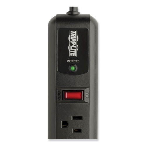 Picture of Protect It! Surge Protector, 7 AC Outlets, 4 ft Cord, 1,080 J, Black