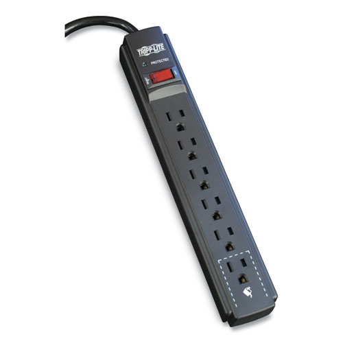 Protect+It%21+Surge+Protector%2C+6+AC+Outlets%2C+6+ft+Cord%2C+790+J%2C+Black