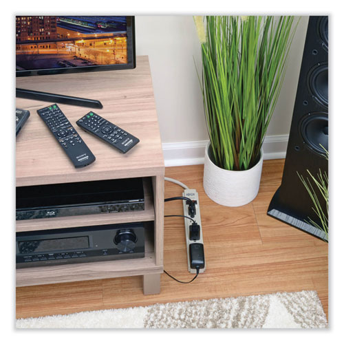 Picture of Protect It! Surge Protector, 6 AC Outlets, 6 ft Cord, 790 J, Gray