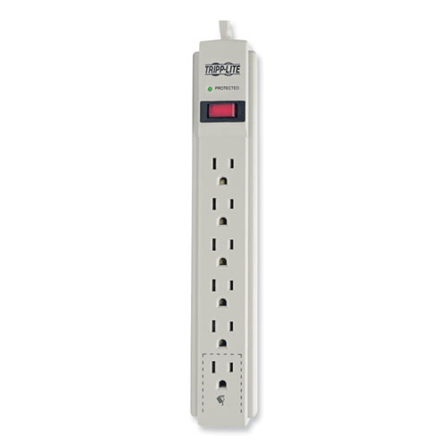 Picture of Protect It! Surge Protector, 6 AC Outlets, 15 ft Cord, 790 J, Light Gray