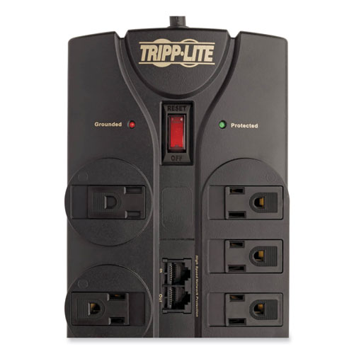 Picture of Protect It! Surge Protector, 8 AC Outlets, 10 ft Cord, 3,240 J, Black