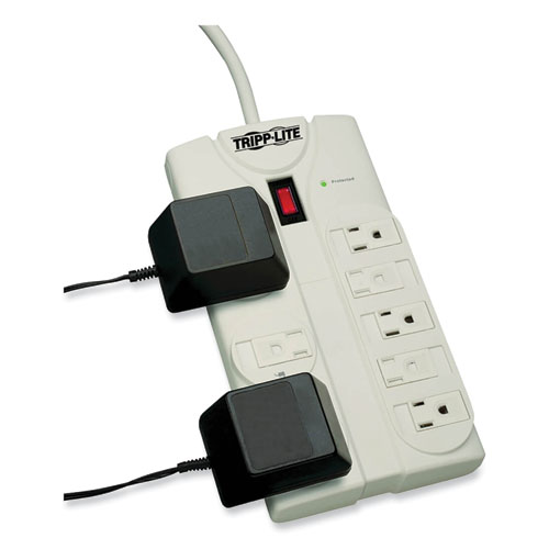 Picture of Protect It! Surge Protector, 8 AC Outlets, 25 ft Cord, 1,440 J, Light Gray