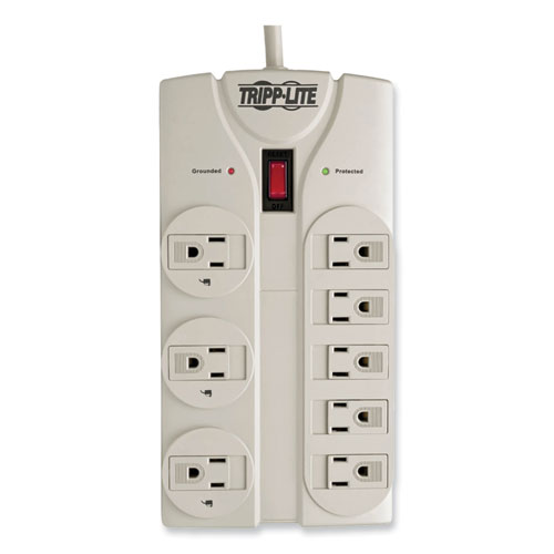 Picture of Protect It! Surge Protector, 8 AC Outlets, 25 ft Cord, 1,440 J, Light Gray