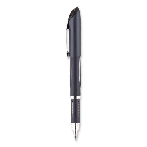 Picture of Jetstream Hybrid Gel Pen, Stick, Fine 0.7 mm, Black Ink, Black/Silver Barrel