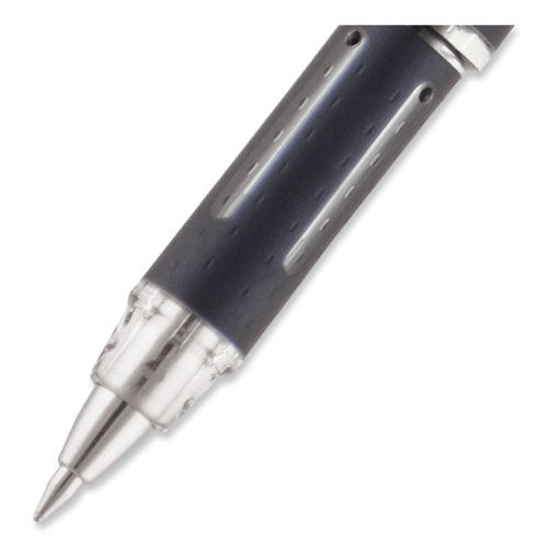 Picture of Jetstream Hybrid Gel Pen, Stick, Fine 0.7 mm, Black Ink, Black/Silver Barrel