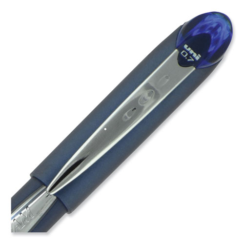 Picture of Jetstream Hybrid Gel Pen, Stick, Fine 0.7 mm, Blue Ink, Blue/Silver Barrel