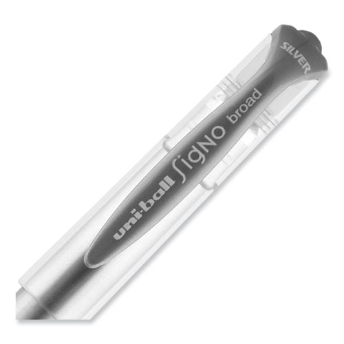 Picture of IMPACT Gel Pen, Stick, Medium 1 mm, Silver Metallic Ink, Silver Barrel