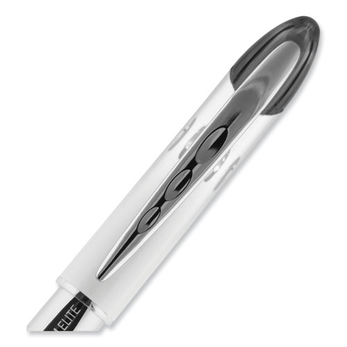 Picture of VISION ELITE Hybrid Gel Pen, Stick, Bold 0.8 mm, Black Ink, White/Black/Clear Barrel