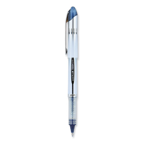 Picture of VISION ELITE Hybrid Gel Pen, Stick, Bold 0.8 mm, Blue-Infused Black Ink, White/Blue/Clear Barrel