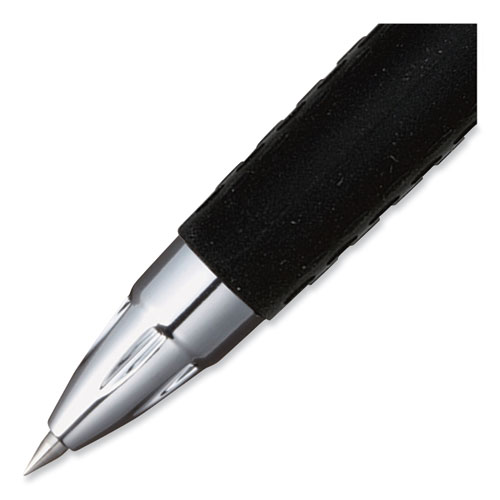 Picture of Signo 207 Gel Pen, Retractable, Fine 0.5 mm, Black Ink, Smoke/Black Barrel, Dozen