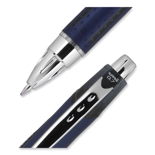 Picture of Jetstream Retractable Hybrid Gel Pen, Fine 0.7 mm, Black Ink, Blue/Silver Barrel