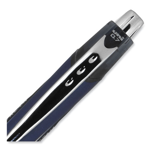 Picture of Jetstream Retractable Hybrid Gel Pen, Fine 0.7 mm, Black Ink, Blue/Silver Barrel