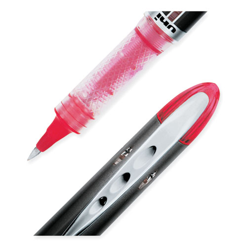 Picture of VISION ELITE Hybrid Gel Pen, Stick, Extra-Fine 0.5 mm, Red Ink, Black/Red/Clear Barrel