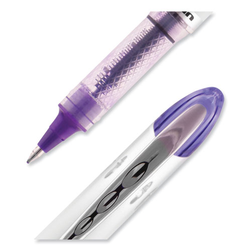 Picture of VISION ELITE Hybrid Gel Pen, Stick, Bold 0.8 mm, Violet Ink, White/Violet/Clear Barrel