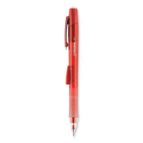 Picture of Chroma Mechanical Pencil, 0.7 mm, HB (#2), Black Lead, Red Barrel, Dozen