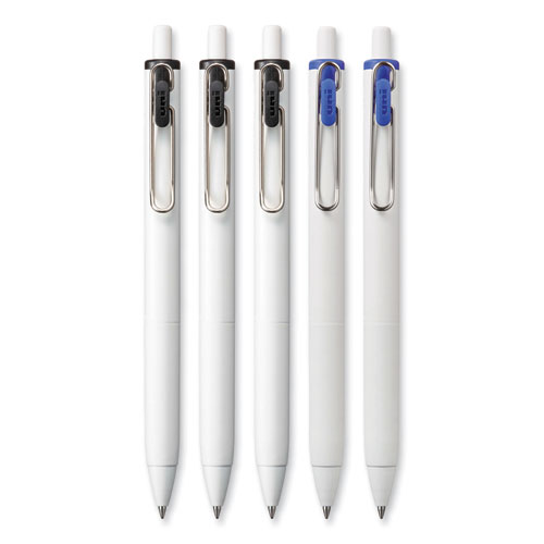 Picture of uniONE Gel Pen, Retractable, Medium 0.7 mm, Assorted Business Ink Colors, Assorted Barrel Colors, 5/Pack