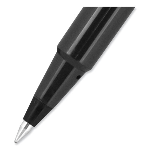 Picture of Roller Ball Pen, Stick, Extra-Fine 0.5 mm, Black Ink, Black Barrel, 36/Pack