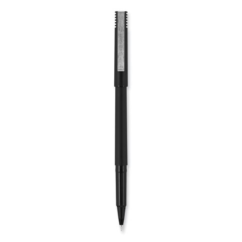 Picture of Roller Ball Pen, Stick, Extra-Fine 0.5 mm, Black Ink, Black Barrel, 72/Pack