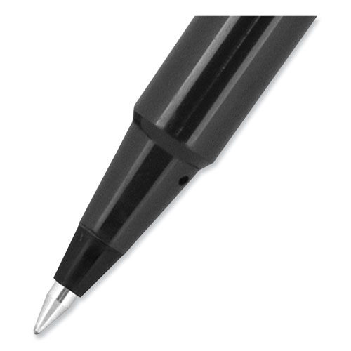 Picture of Roller Ball Pen, Stick, Extra-Fine 0.5 mm, Black Ink, Black Barrel, 72/Pack