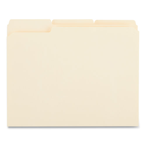 Picture of Top Tab File Folders, 1/3-Cut Tabs: Assorted, Letter Size, 0.75" Expansion, Manila, 50/Box