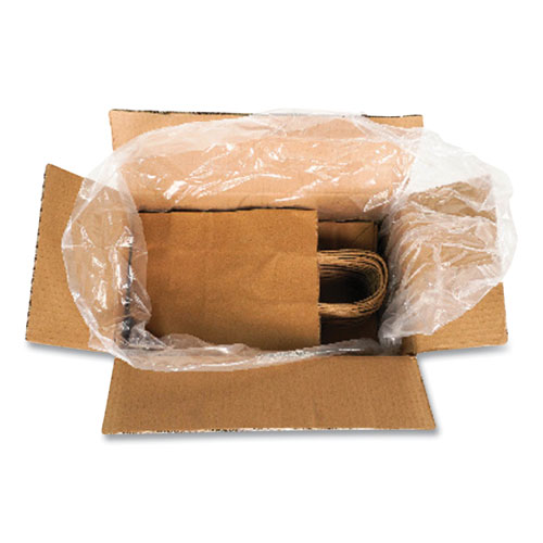 Picture of Kraft Paper Bags, Natural Kraft Flat Handles, 8" x 5" x 11", Natural, 250/Carton