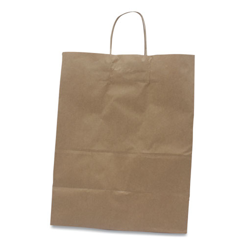 Picture of Kraft Paper Bags, 13" x 7" x 17", Kraft, 250/Carton