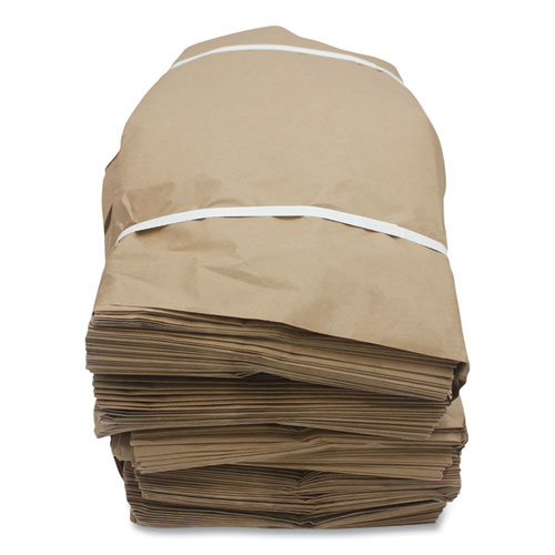 Picture of Kraft Paper Bags, Natural Kraft Flat Handles, 10" x 6" x 13", Natural, 250/Carton