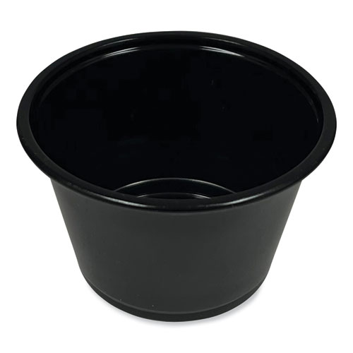 Picture of Souffle/Portion Cups, 4 oz, Polypropylene, Black, 2,500/Carton