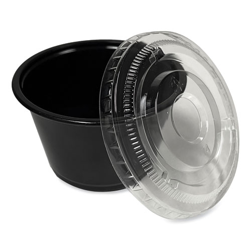 Picture of Souffle/Portion Cups, 4 oz, Polypropylene, Black, 2,500/Carton