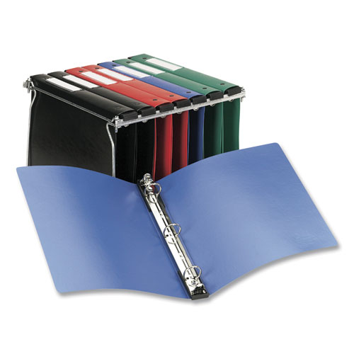 Picture of Hanging Storage Flexible Non-View Binder with Round Rings, 3 Rings, 1" Capacity, 11 x 8.5, Blue