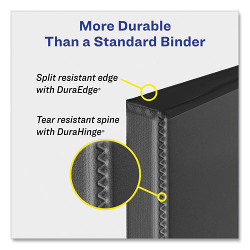 Picture of Heavy-Duty Non Stick View Binder with DuraHinge and Slant Rings, 3 Rings, 3" Capacity, 11 x 8.5, Black, (5600)