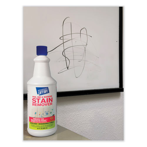 Picture of Lift Off #3: Pen, Ink and Marker Graffiti Remover, 32 oz Pour Bottle, 6/Carton