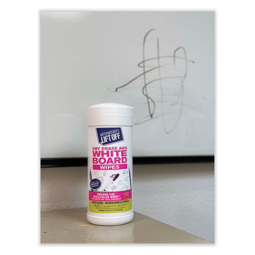 Picture of Dry Erase Cleaner Wipes, 7 x 12, 40/Canister