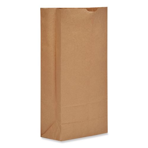 Picture of Grocery Paper Bags, 25# Size, Heavy-Duty, 50# Basis Weight, 8.25" x 5.38" x 18", Kraft, 500/Bundle