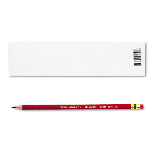Picture of Col-Erase Pencil with Eraser, 0.7 mm, 2B, Carmine Red Lead, Carmine Red Barrel, Dozen