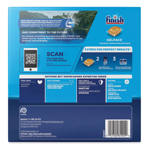 Picture of Dish Detergent Gelpacs, Orange Scent, 54/Box, 4 Boxes/Carton