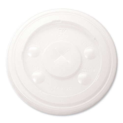 Picture of RK Cup Lids, Fits 16 oz to 20 oz Cups, Translucent, 1,000/Carton