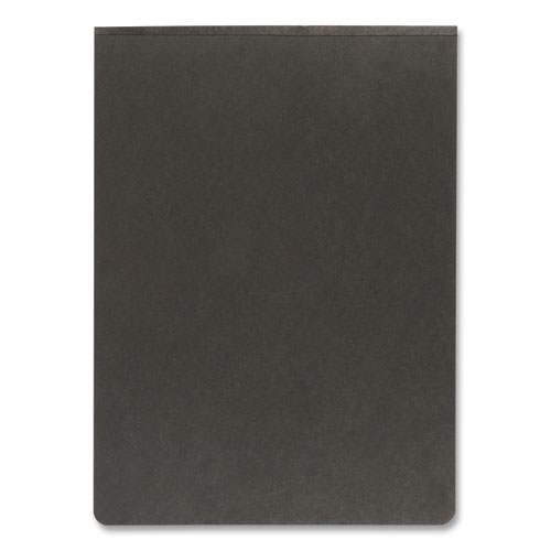 Picture of Pressboard Report Cover with Reinforced Top Hinge, Two-Prong Metal Fastener, 2" Capacity, 8.5 x 11, Black/Black