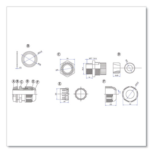 Picture of Plastic Waterproof Joint, White