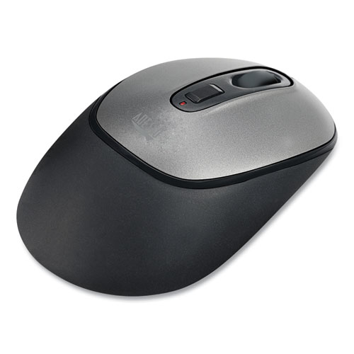 Picture of iMouse A10 Antimicrobial Wireless Mouse, 2.4 GHz Frequency/30 ft Wireless Range, Left/Right Hand Use, Black/Silver