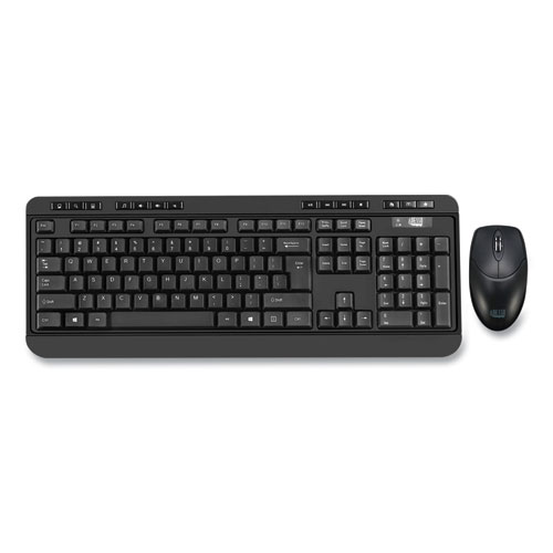 Picture of WKB-1320CB Antimicrobial Wireless Desktop Keyboard and Mouse, 2.4 GHz Frequency/30 ft Wireless Range, Black