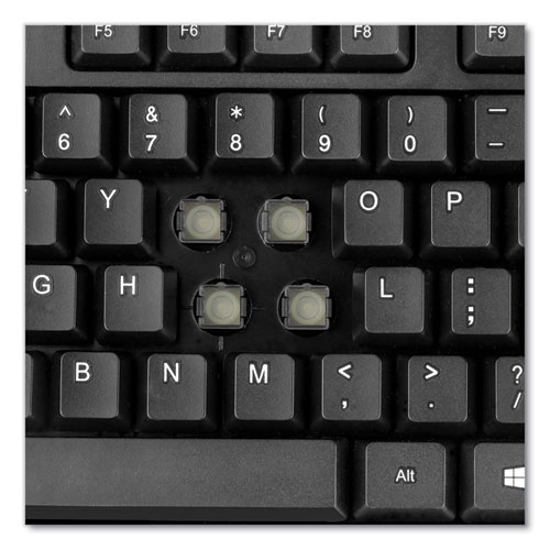 Picture of WKB-1320CB Antimicrobial Wireless Desktop Keyboard and Mouse, 2.4 GHz Frequency/30 ft Wireless Range, Black