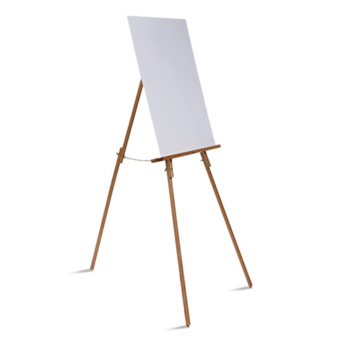 Picture of Oak Display Tripod Easel, 60" High, Wood/Brass