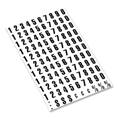 Picture of Interchangeable Magnetic Board Accessories, Numbers, Black, 0.75"h