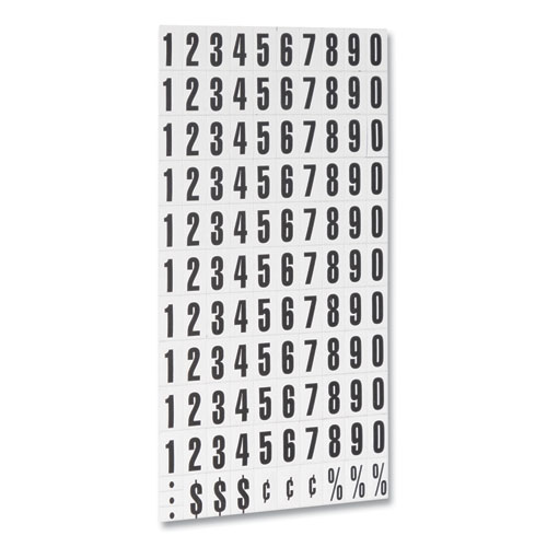 Picture of Interchangeable Magnetic Board Accessories, Numbers, Black, 0.75"h