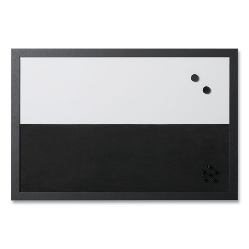 Picture of Black/White Message Board Set, (1) Bulletin, (1) Chalk/Bulletin, (1) Dry-Erase/Bulletin, Assorted Sizes, Assorted Colors