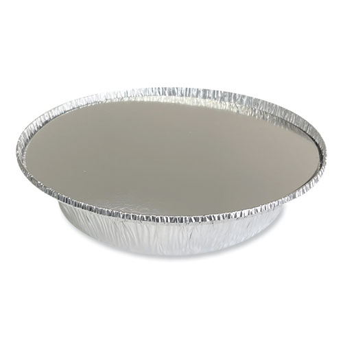 Picture of Round Aluminum To-Go Containers with Lid, 24 oz, 7" Diameter x 1.47"h, Silver 200/Carton