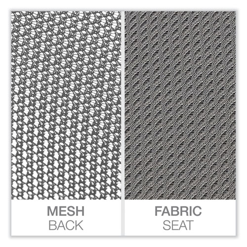 Picture of Mesh Back Fabric Task Chair, Supports Up to 275 lb, 17.32" to 21.1" Seat Height, Gray Seat, Gray Back