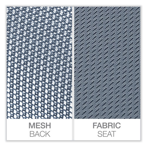 Picture of Mesh Back Fabric Task Chair, Supports Up to 275 lb, 17.32" to 21.1" Seat Height, Seafoam Blue Seat/Back